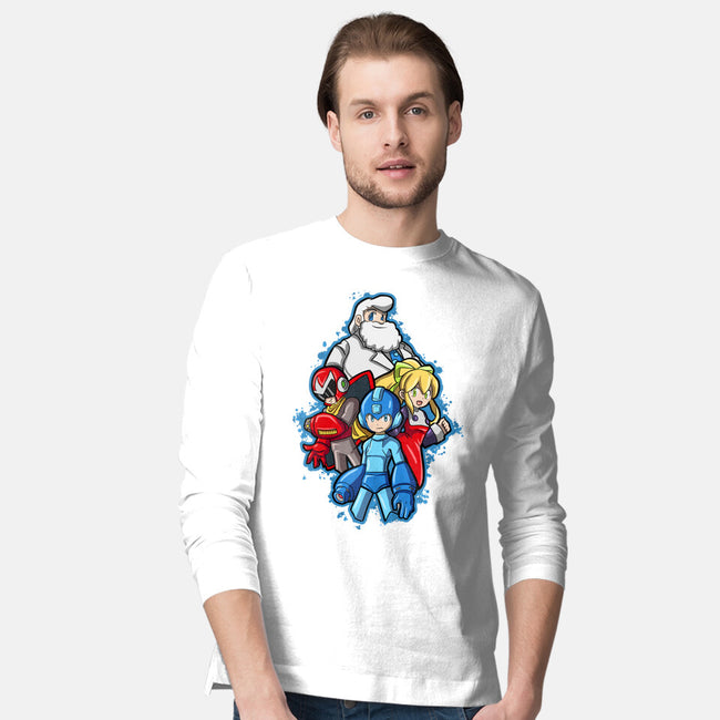 My Robot Family-Mens-Long Sleeved-Tee-nickzzarto