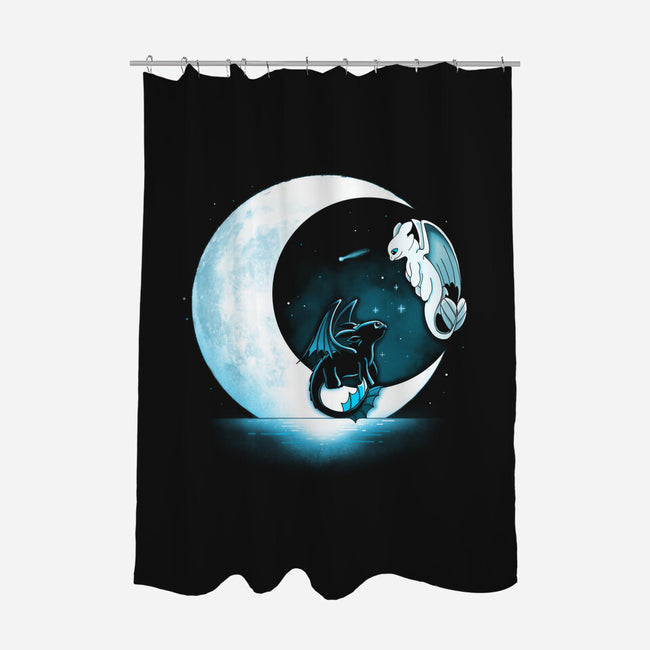 Dragons Moon-None-Polyester-Shower Curtain-Vallina84