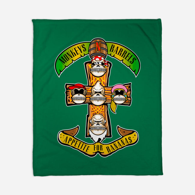 Appetite For Bananas-None-Fleece-Blanket-demonigote
