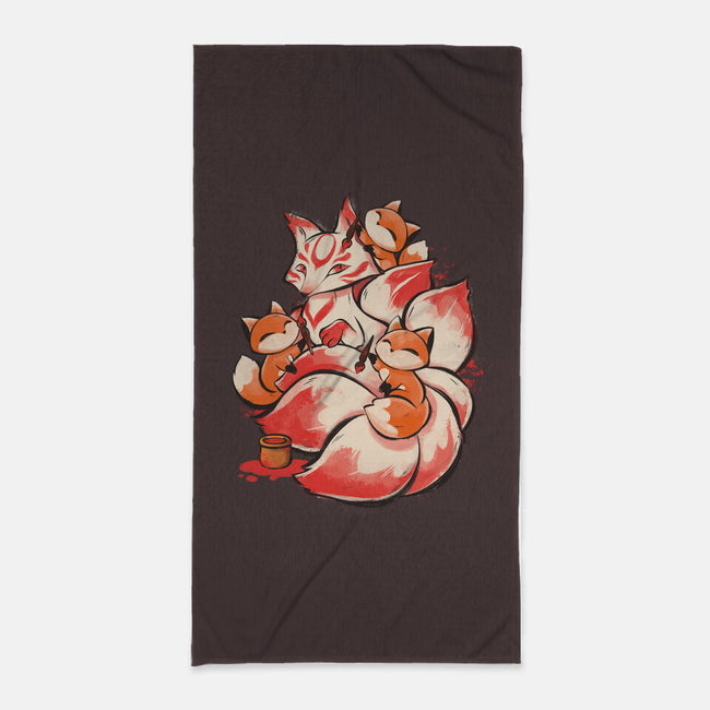 The Kitsune Tattoo-None-Beach-Towel-ricolaa