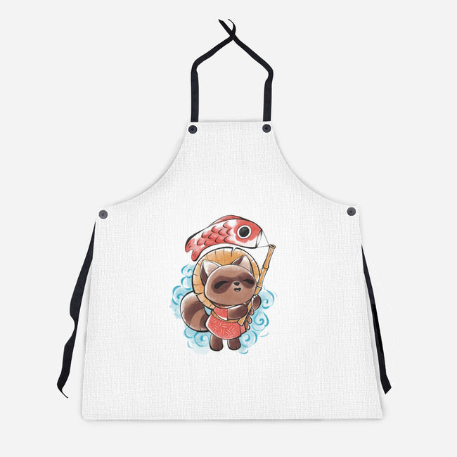 Koinobori Tanuki-Unisex-Kitchen-Apron-ricolaa