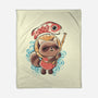 Koinobori Tanuki-None-Fleece-Blanket-ricolaa