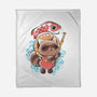 Koinobori Tanuki-None-Fleece-Blanket-ricolaa