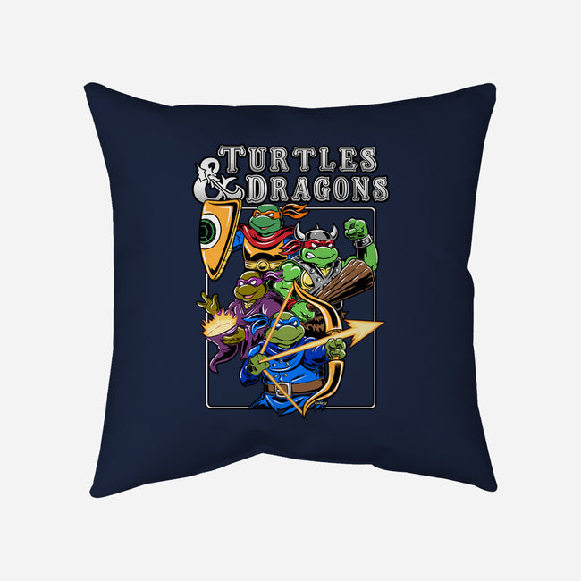 Turtles And Dragons-None-Removable Cover-Throw Pillow-Andriu