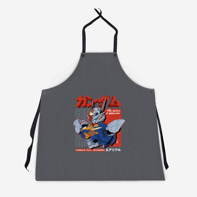 Gundam Aerial-Unisex-Kitchen-Apron-hirolabs