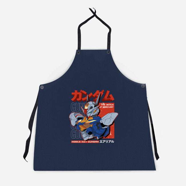 Gundam Aerial-Unisex-Kitchen-Apron-hirolabs