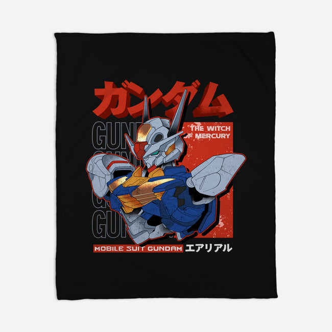 Gundam Aerial-None-Fleece-Blanket-hirolabs