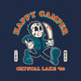 Crystal Lake Happy Camper-Womens-Basic-Tee-Nemons