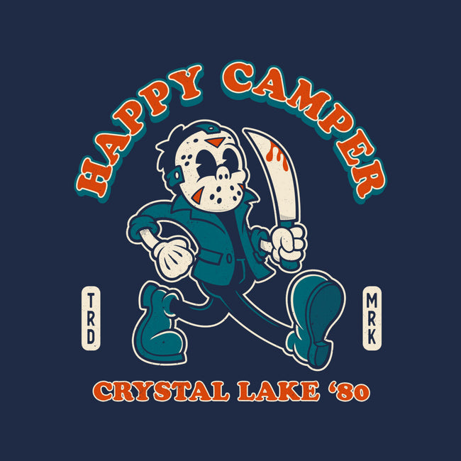 Crystal Lake Happy Camper-None-Beach-Towel-Nemons
