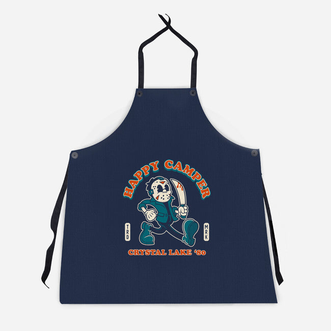 Crystal Lake Happy Camper-Unisex-Kitchen-Apron-Nemons