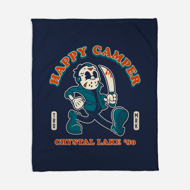 Crystal Lake Happy Camper-None-Fleece-Blanket-Nemons