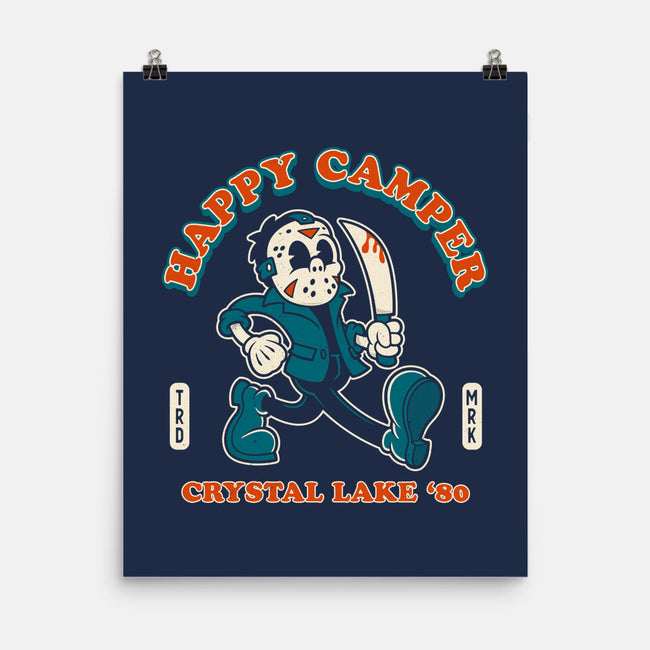 Crystal Lake Happy Camper-None-Matte-Poster-Nemons