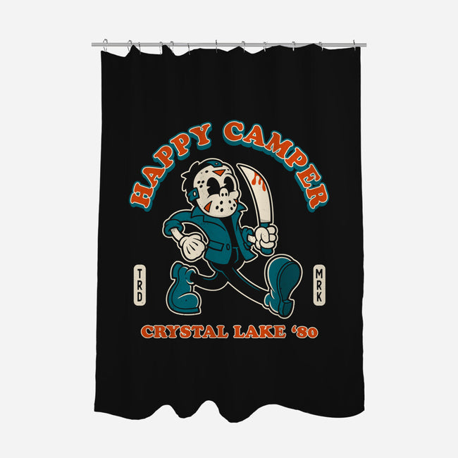 Crystal Lake Happy Camper-None-Polyester-Shower Curtain-Nemons