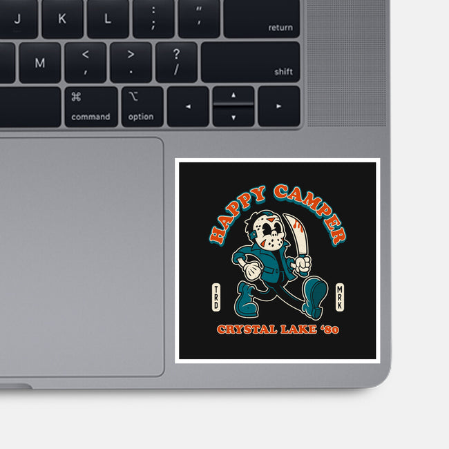 Crystal Lake Happy Camper-None-Glossy-Sticker-Nemons
