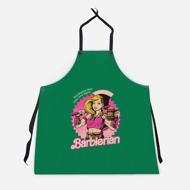 Barbarian Doll-Unisex-Kitchen-Apron-Studio Mootant