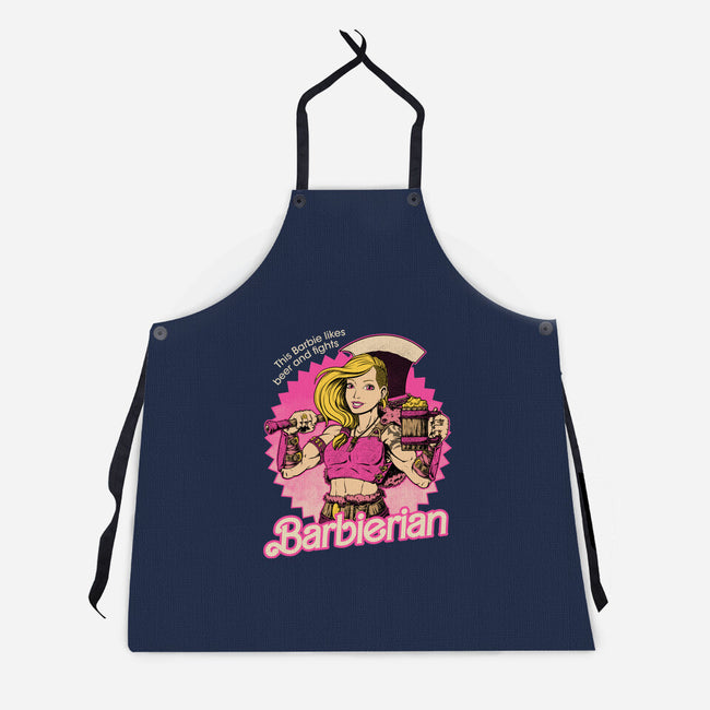 Barbarian Doll-Unisex-Kitchen-Apron-Studio Mootant