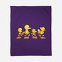 Yellow Birdy Road-none fleece blanket-PrimePremne