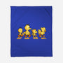 Yellow Birdy Road-none fleece blanket-PrimePremne
