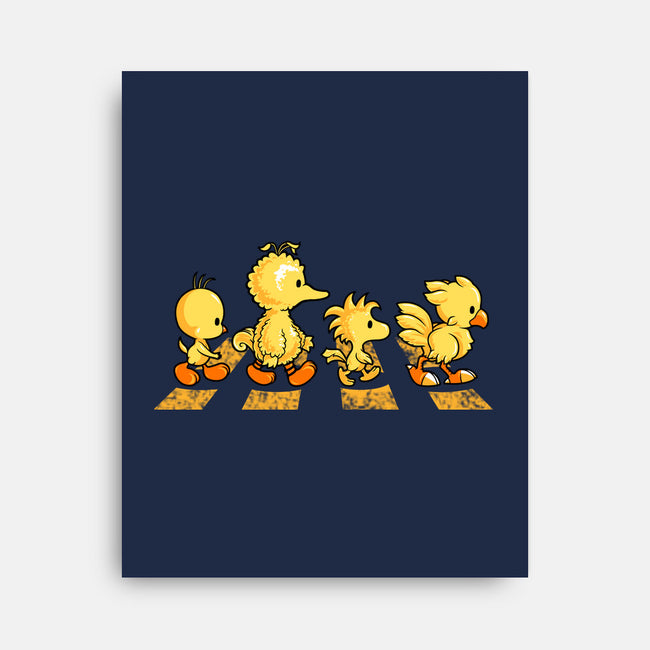 Yellow Birdy Road-none stretched canvas-PrimePremne