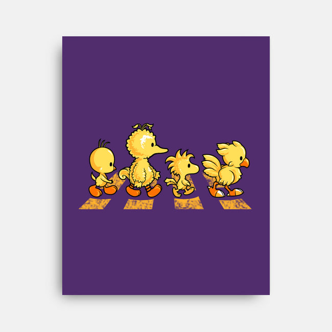 Yellow Birdy Road-none stretched canvas-PrimePremne