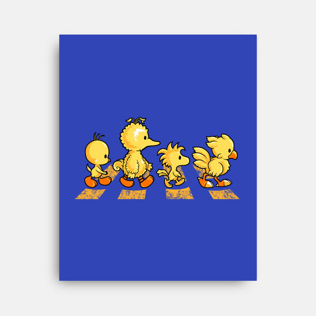 Yellow Birdy Road-none stretched canvas-PrimePremne