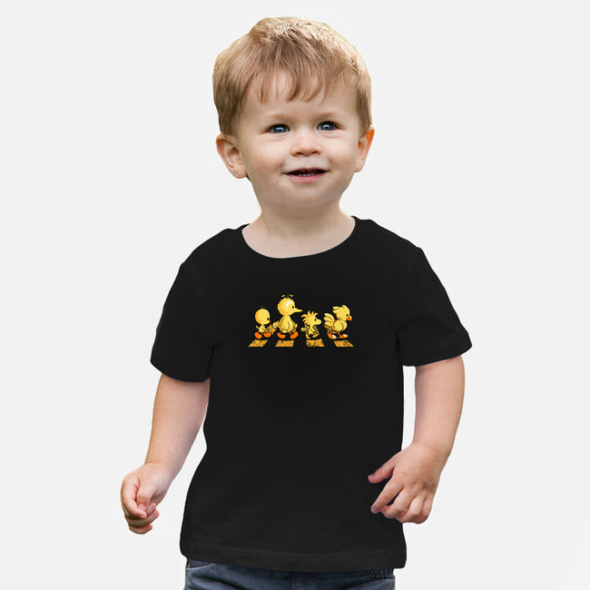 Yellow Birdy Road-baby basic tee-PrimePremne