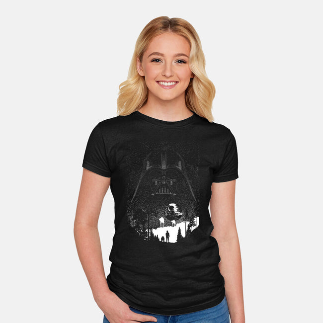 Evil Galaxy-Womens-Fitted-Tee-dalethesk8er