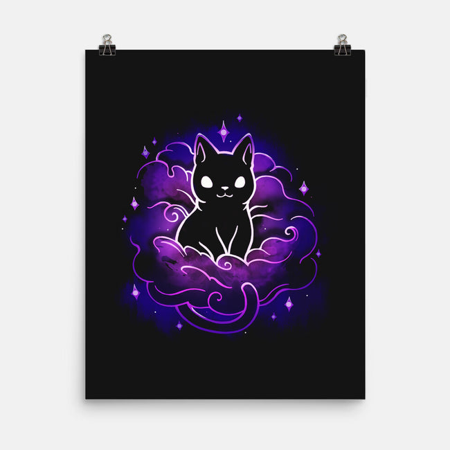 Nebula Cat-None-Matte-Poster-Vallina84