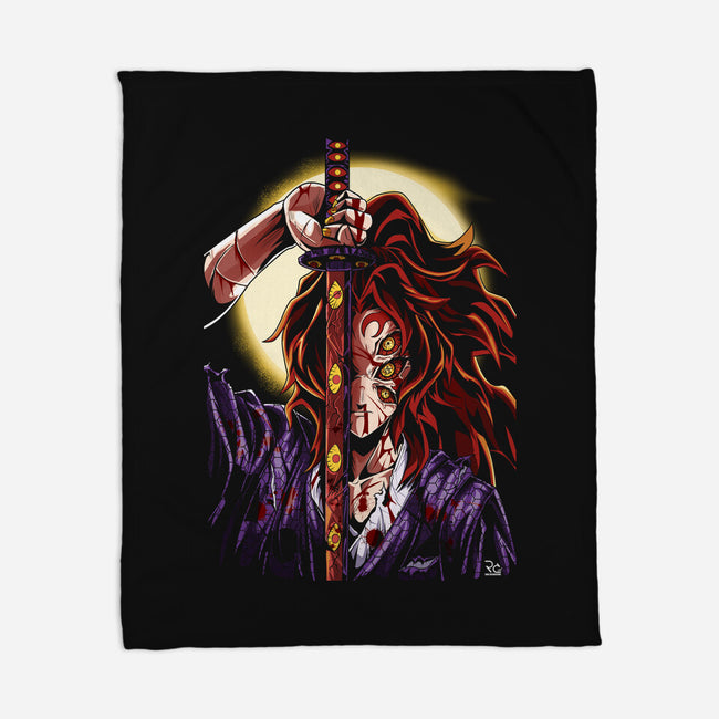 Oni Kokushibou-None-Fleece-Blanket-Nihon Bunka