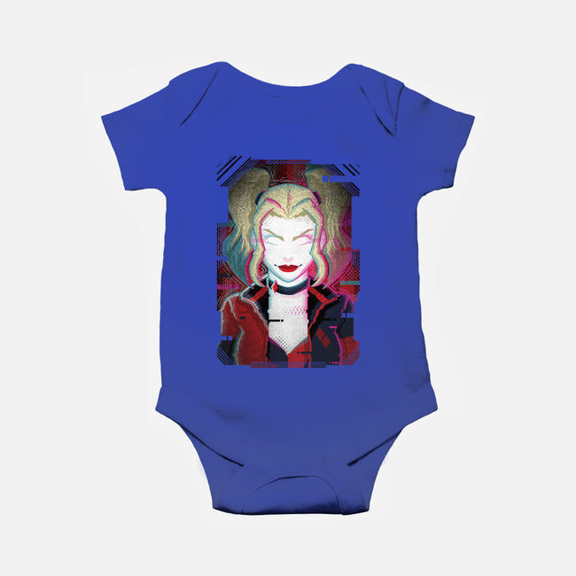Harley Quinn Glitch-Baby-Basic-Onesie-danielmorris1993