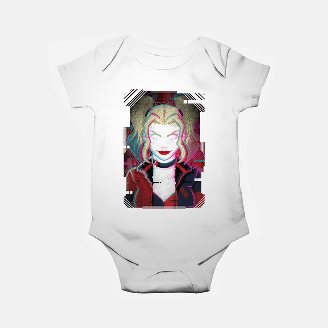 Harley Quinn Glitch-Baby-Basic-Onesie-danielmorris1993