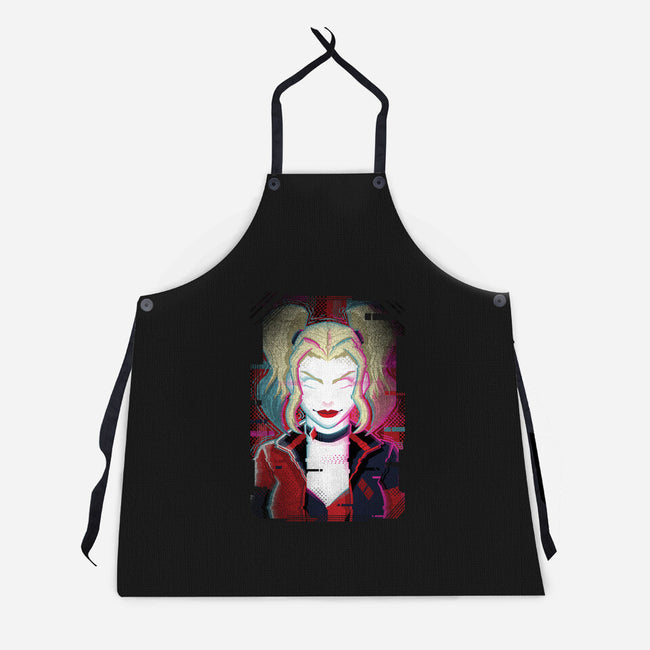 Harley Quinn Glitch-Unisex-Kitchen-Apron-danielmorris1993