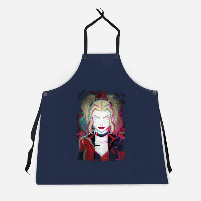 Harley Quinn Glitch-Unisex-Kitchen-Apron-danielmorris1993