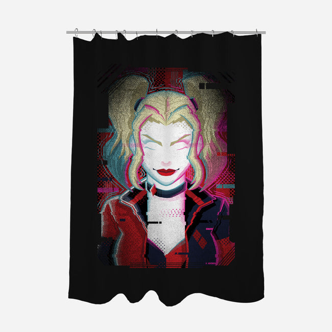 Harley Quinn Glitch-None-Polyester-Shower Curtain-danielmorris1993