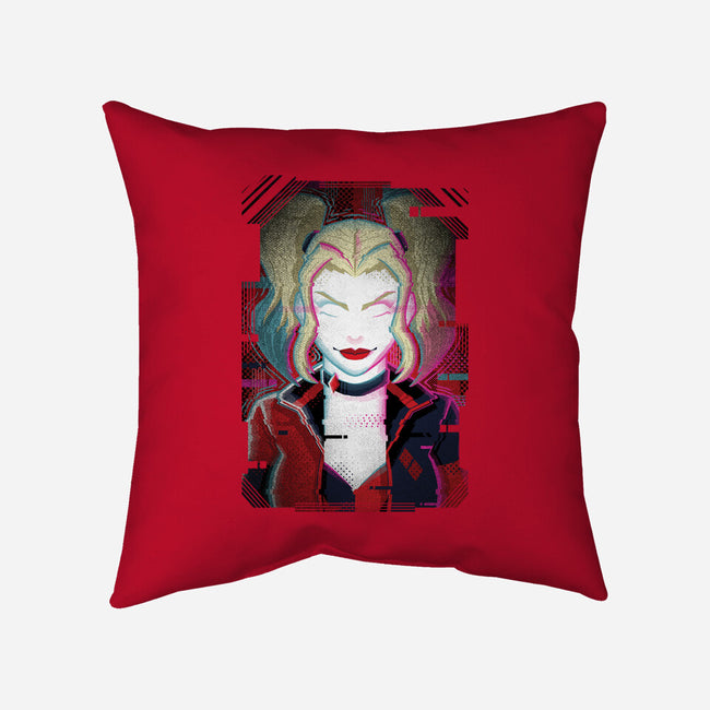 Harley Quinn Glitch-None-Removable Cover w Insert-Throw Pillow-danielmorris1993