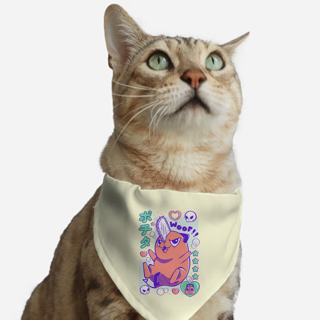 Cute Pochita-Cat-Adjustable-Pet Collar-Panchi Art