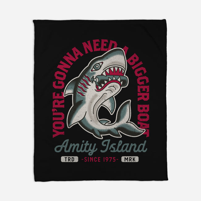Amity Island Shark Tattoo-None-Fleece-Blanket-Nemons