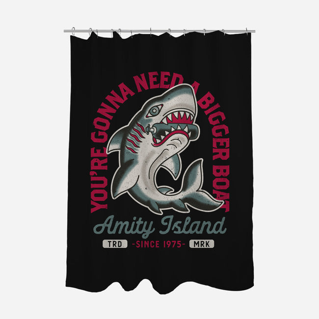 Amity Island Shark Tattoo-None-Polyester-Shower Curtain-Nemons