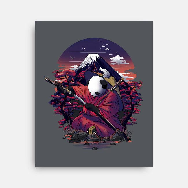 Samurai Panda Warrior-None-Stretched-Canvas-fanfabio