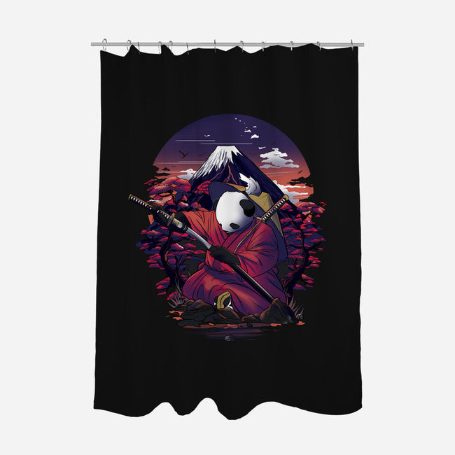 Samurai Panda Warrior-None-Polyester-Shower Curtain-fanfabio
