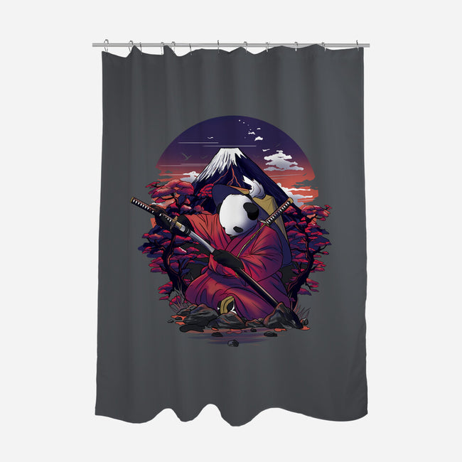 Samurai Panda Warrior-None-Polyester-Shower Curtain-fanfabio