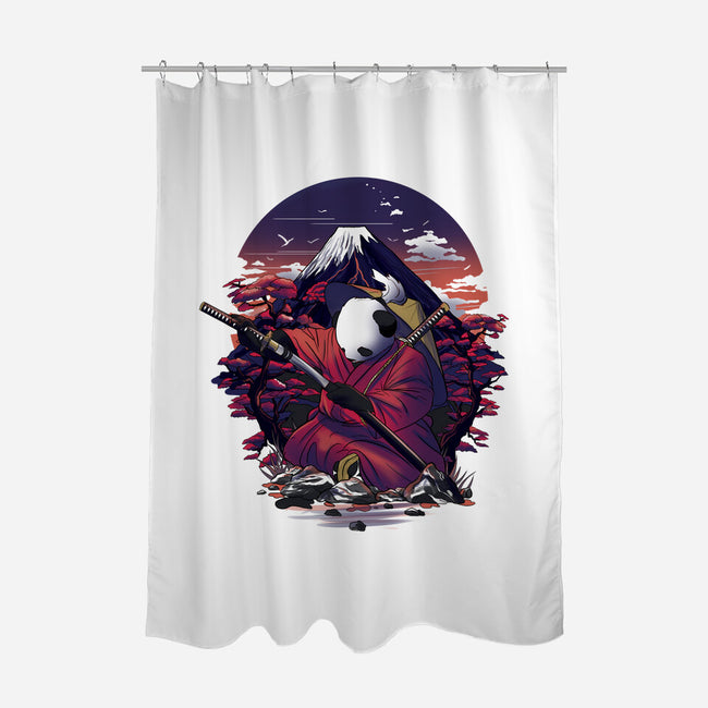 Samurai Panda Warrior-None-Polyester-Shower Curtain-fanfabio