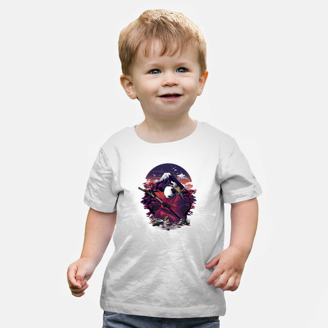 Samurai Panda Warrior-Baby-Basic-Tee-fanfabio