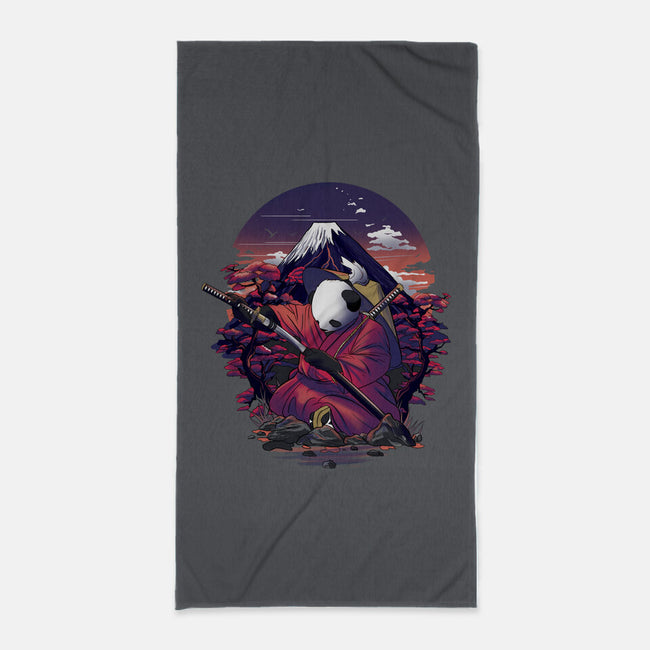 Samurai Panda Warrior-None-Beach-Towel-fanfabio