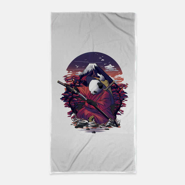 Samurai Panda Warrior-None-Beach-Towel-fanfabio