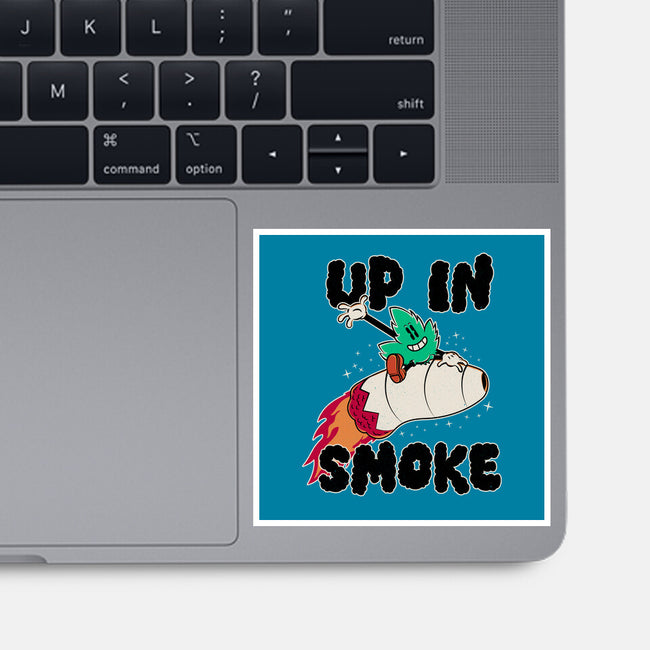 Up In Smoke-None-Glossy-Sticker-rocketman_art
