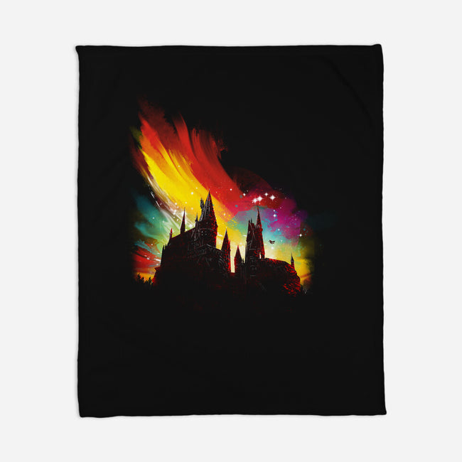 Sunset On The Castle-None-Fleece-Blanket-kharmazero