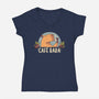 CafeBara-Womens-V-Neck-Tee-Snouleaf
