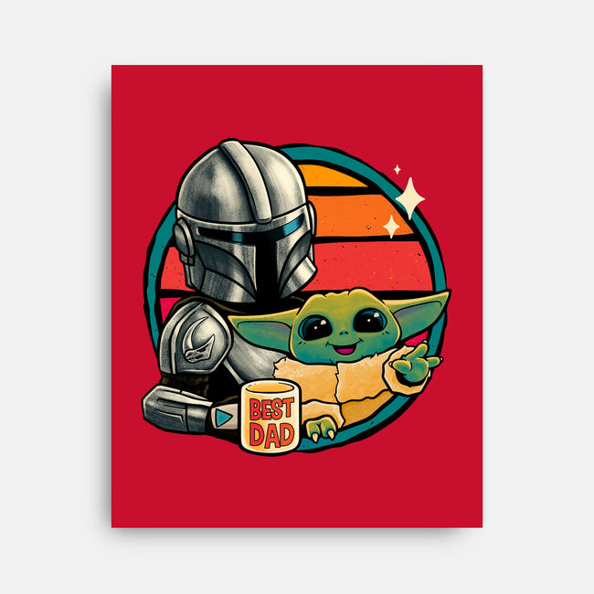 Beskar Dad-None-Stretched-Canvas-teesgeex