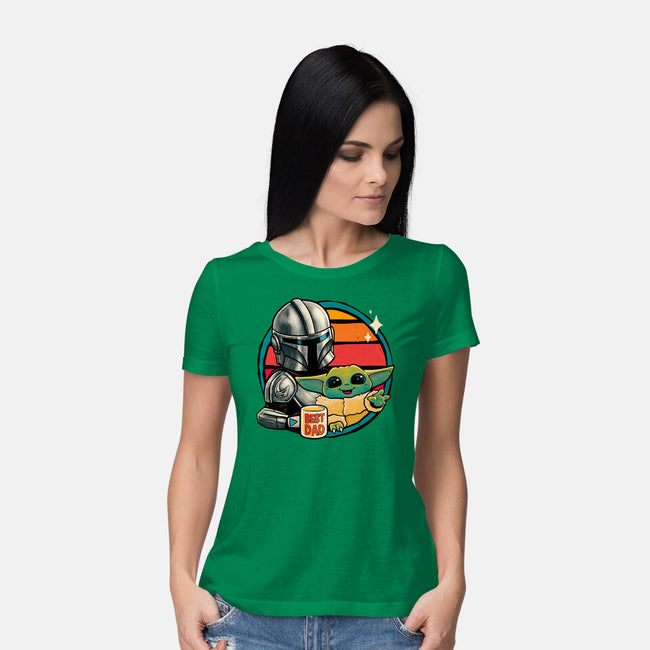 Beskar Dad-Womens-Basic-Tee-teesgeex